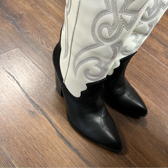 🆕 Steve Madden Lasso boot in black and bone SZ 10 - Picture 5 of 9